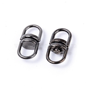 Alloy Double Eye Swivel Clasps, Gunmetal, 19x9x6mm(PALLOY-WH0082-47B)