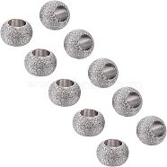 Unicraftale 304 Stainless Steel Textured Spacer Beads, Round, Stainless Steel Color, 50pcs/box(STAS-UN0005-54)