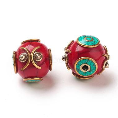 Main perles rondes de style tibétain(TIBEB-M023-09-M)-2