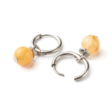Natürliche Topas-Jade-Perlen-Ohrringe für Mädchen-Frauen-Geschenk(EJEW-JE04607-04)-3