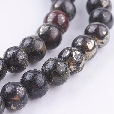 Natural Pyrite Beads Strands(G-P303-01-6mm-8)-3