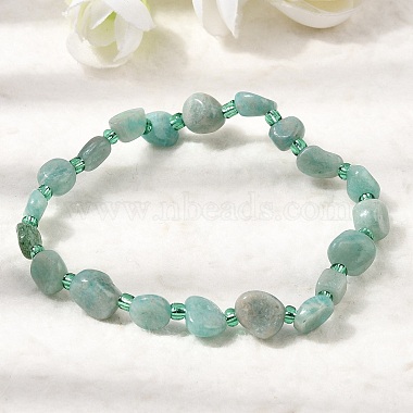 Natural Amazonite Beads Bracelets(GG-CBA05D5-02A-07)-2