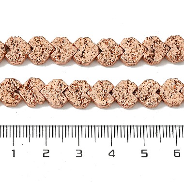 Electroplated Natural Lava Rock Beads Strands(G-H303-A09-RG01)-4