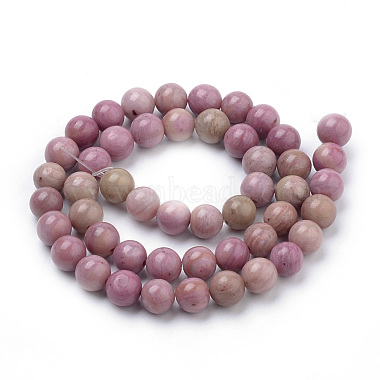 Natural Rhodonite Beads Strands(G-S259-08-6mm)-2