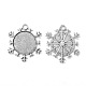 Christmas Ornaments Alloy Snowflake Pendant Cabochon Settings(X-TIBEP-O006-29AS)-2