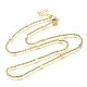 Rack Plating Brass Rectangle Cable Chain Necklaces(MAK-L042-04G)-1