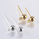Brass Stud Earring Findings(KK-F737-43-RS)-1