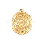 304 Stainless Steel Pendants, Conch Shell Shape Charms, Golden, 17x12.5x2mm, Hole: 1mm(SA-CBA038A-03A-G)