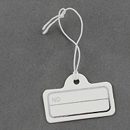 Paper Price Cards, Can be tied on the products, Rectangle, White, 31x21x0.5mm(CDIS-S023-15)