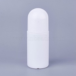 50ml PE Plastic Essential Oil Empty Roller Ball Bottles, with Screw Lid, White, 3.9x10.35cm, Capacity: 50ml(1.69 fl. oz)(MRMJ-WH0046-B01-50ml)