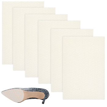Silicone Self-adhesive Anti-Slip Shoe Bottom Pads, Rectangle, White, 152x100x1.5mm