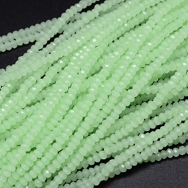 3mm PaleGreen Rondelle Glass Beads