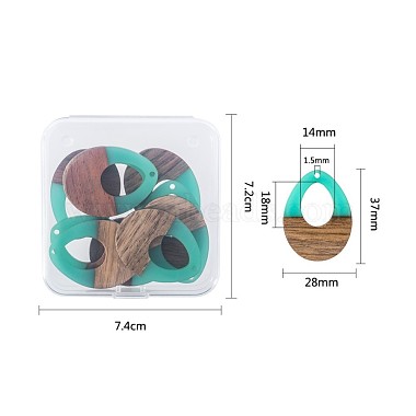 Colgantes de resina y madera ornaland(RESI-OL0001-11B)-3