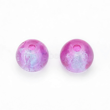Deux perles de verre ton craquelés(X-CCG-Q002-4mm-M)-2