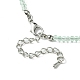 Faceted Rondelle Glass Beaded Necklace for Women(NJEW-M208-01N)-5