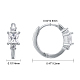 серьга-кольцо из стерлингового серебра 925 с родиевым покрытием(STER-I018-09P)-2
