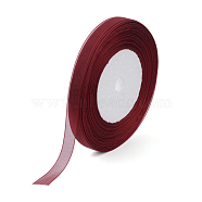 Sheer Organza Ribbon, Wide Ribbon for Wedding Decorative, Indian Red, 1-1/2 inch(38mm), 50yards/roll(45.72m/roll), 5rolls/group, 250yards/group(228.6m/group)(RS38MMY-033)