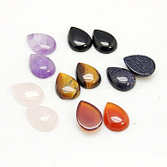 Cabochons en pierres gemmes, larme, pierre mixte, 14x10x4mm(X-G-H1598-DR-14x10x4-M)
