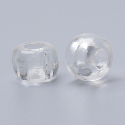 Transparent Plastic Beads, Column, Clear, 9x6mm, Hole: 3.5mm, about 1780pcs/500g(MACR-S272-19D)