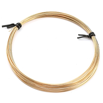 Brass Craft Wire, Half Hard, Round, Real 14K Gold Filled, 21 Gauge, 0.7mm, about 14.76 Feet(4.5m)/Roll