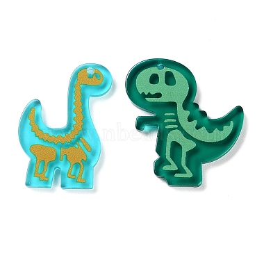 Mixed Color Dinosaur Acrylic Pendants