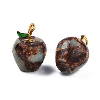 Synthetic Gold Line Imperial Jasper Pendants(G-N330-67A)-3