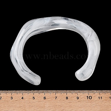 Twisted Acrylic Cuff Bangles for Women(BJEW-F538-03A)-3