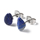 Raw Nuggets Natural Gemstone Stud Earrings(EJEW-K253-01P)-2