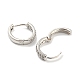 Brass with Cubic Zirconia Hoop Earrings(EJEW-G363-15P)-2