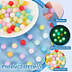 Elite 100Pcs 10 Colors Round Luminous Silicone Beads(SIL-PH0001-20)-4