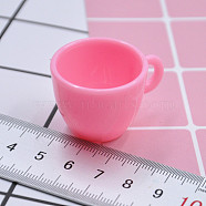 Miniature Plastic Mini Cup, for Dollhouse Accessories Pretending Prop Decorations, Pink, 40x30x25mm(MIMO-PW0001-107B)