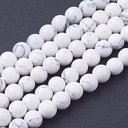 Synthetic Howlite Beads Strands, Round, 6mm, Hole: 1mm, about 63pcs/strand, 15.7 inch(G-E110-6mm-5)