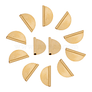 ARRICRAFT 50Pcs Brass Pendants, DIY Accessories, Fan, Golden, 17.5x35x3.5mm, Hole: 2.5mm(FIND-AR0003-61)