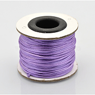Macrame Rattail Chinese Knot Making Cords Round Nylon Braided String Threads, Satin Cord, Medium Purple, 1mm, about 32.8 yards(30m)/roll(NWIR-O001-11)