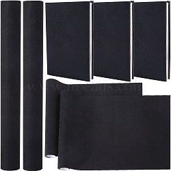 2 Sheets Faux Suede Book Covers, Notebook Wraps, Rectangle, Black, 300x1300mm(DIY-CP0010-60)