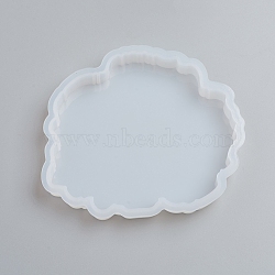 Silicone Cup Mat Molds, Resin Casting Molds, For UV Resin, Epoxy Resin Jewelry Making, Nuggets, White, 102x112x13mm, Inner Size: 96x90mm(DIY-G017-A14)
