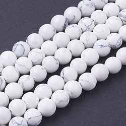 Synthetic Howlite Beads Strands, Round, 6mm, Hole: 1mm, about 63pcs/strand, 15.7 inch(G-E110-6mm-5)