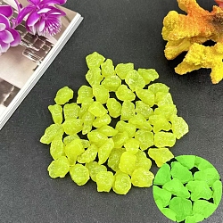 Plastic Imitation Luminous Stone Display Decoration, Nuggest, Yellow, 20mm(PW-WG75281-04)