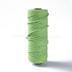 Cotton String Threads, Macrame Cord, Decorative String Threads, for DIY Crafts, Gift Wrapping and Jewelry Making, Lime, 3mm, about 54.68 yards(50m)/roll(OCOR-T001-01-18)