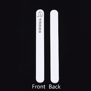 Plastic Silver Polishing Stick, Double-Sided Cleaning Buffing Bar for Jewelry, White, 18x2x0.7cm