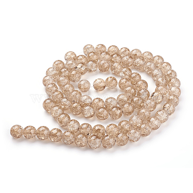 Chapelets de perles en verre craquelé peints à la bombe(CCG-Q001-10mm-07)-3