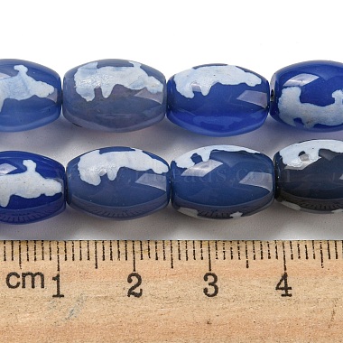 Blue Tibetan Style dZi Beads Strands(TDZI-NH0001-C05-01)-5
