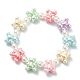 Симпатичные эластичные детские браслеты с милым акриловым мишкой и АБС-пластиком(BJEW-JB09475)-1
