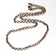 Eisen Kreuzkette Rolo Kette Halskette Herstellung(X-NJEW-JN01384-04)-2