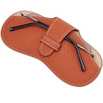 1Pc PU Leather Glasses Case, for Eyeglass, Sun Glasses Protector, Chocolate, Fold: 87x175x8mm, Unfold: 163x175x8mm(AJEW-DJ0001-01B)