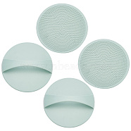 4Pcs Plastic Block Printing Barens, Printmaking Ink Plates, with Handle, Flat Round, Aqua, 10cm(TOOL-GO0001-11)