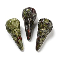 Natural Dragon Blood Pendants, Bird Head Skull Charms, 47~49x20~22x20~22mm, Hole: 2~2.5mm(G-M417-06J)