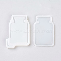 Food Grade Silicone Molds, Resin Casting Molds, For UV Resin, Epoxy Resin Jewelry Making, Perfume Bottle, White, 8.8~9.4x5.6~6.3x0.5~1cm, Inner Size: 7.9x4.9cm, 2pcs/set(DIY-WH0090-03)