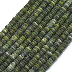 Frosted Natural Chinese Jade Beads Strands, Rondelle, 6x2mm, Hole: 0.7mm, about 182pcs/strand, 15.16''(38.5cm)(G-K389-C12-01)