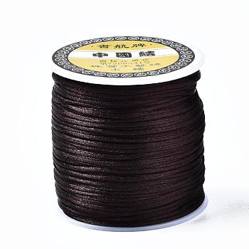 Nylon Thread, Rattail Satin Cord, Coconut Brown, about 1mm, about 76.55 yards(70m)/roll